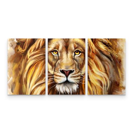 Quadro Decorativo Leão Judá Para Sala Quarto Mosaico 3 Telas - Bimper é ruim? Quadro Decorativo Leão Judá Para Sala Quarto Mosaico 3 Telas - Bimper é boa?