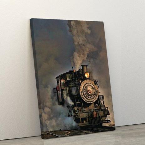 Quadro Decorativo Locomotiva 40x60cm Para Vários Ambientes - Artplex Menor preço em Quadro Decorativo Locomotiva 40x60cm Para Vários Ambientes - Artplex