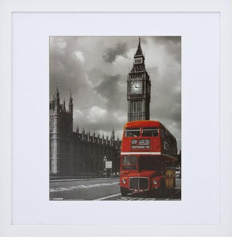 Quadro Decorativo Londres Big Ben e Red Bus 70x70cm - Decore pronto Menor preço em Quadro Decorativo Londres Big Ben e Red Bus 70x70cm - Decore pronto