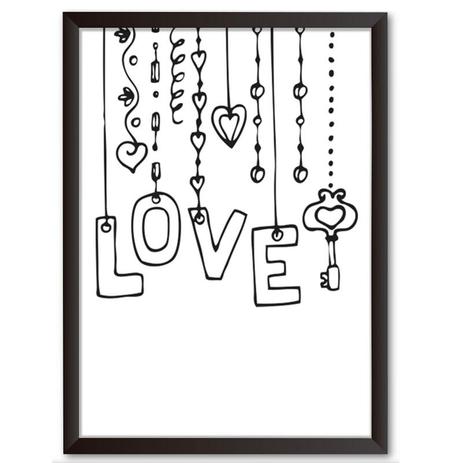 Quadro Decorativo - Love Pendurado - 25x19cm - Cool art é ruim? Quadro Decorativo - Love Pendurado - 25x19cm - Cool art é boa?