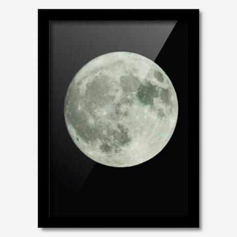 Quadro Decorativo Lua Cheia 33cmx24cm Los Quadros Preto Menor preço em Quadro Decorativo Lua Cheia 33cmx24cm Los Quadros Preto