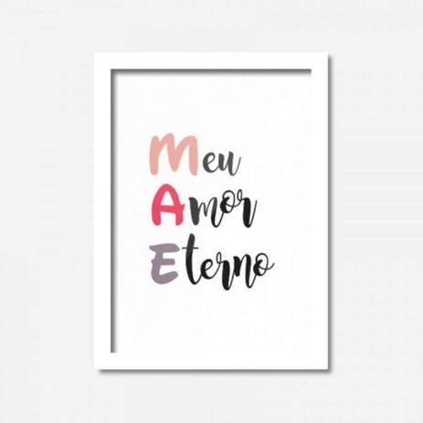 Quadro Decorativo Mãe Amor Eterno 45cmx33cm Los Quadros Branco Menor preço em Quadro Decorativo Mãe Amor Eterno 45cmx33cm Los Quadros Branco