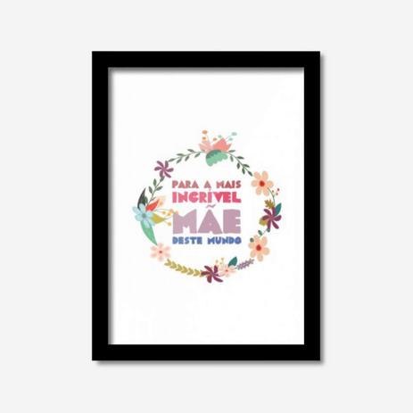 Quadro Decorativo Mãe Incrível 45cmx33cm Los Quadros Preto Menor preço em Quadro Decorativo Mãe Incrível 45cmx33cm Los Quadros Preto