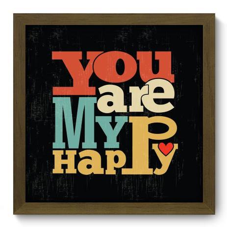 Quadro Decorativo - Make me Happy - 33cm x 33cm - 026qdrm - Allodi Menor preço em Quadro Decorativo - Make me Happy - 33cm x 33cm - 026qdrm - Allodi