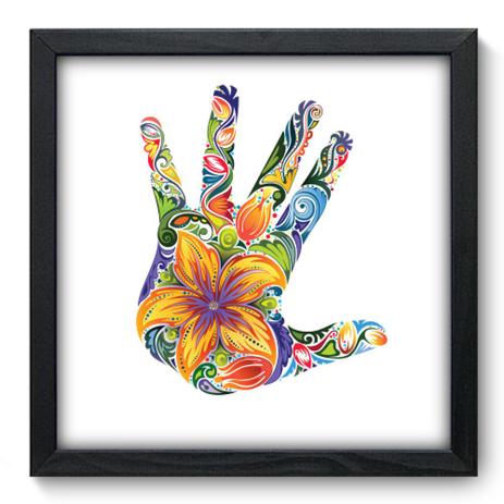 Quadro Decorativo - Mão Floral - 33cm x 33cm - 081qdfp - Allodi Menor preço em Quadro Decorativo - Mão Floral - 33cm x 33cm - 081qdfp - Allodi