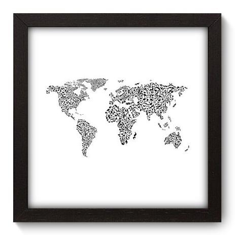 Quadro Decorativo - Mapa Mundi - 22cm x 22cm - 009qngap - Allodi Menor preço em Quadro Decorativo - Mapa Mundi - 22cm x 22cm - 009qngap - Allodi
