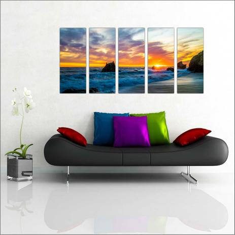 Quadro Decorativo Mar Praia Pedra Paisagem Natureza Salas Decorar GG - Vital quadros do brasil Menor preço em Quadro Decorativo Mar Praia Pedra Paisagem Natureza Salas Decorar GG - Vital quadros do brasil