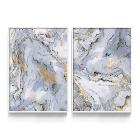 Quadro Decorativo Mármore Abstrato Cinza Azulado Dourado Sala Quarto Recepção Entrada Hall - Ateliê Dos Quadros Menor preço em Quadro Decorativo Mármore Abstrato Cinza Azulado Dourado Sala Quarto Recepção Entrada Hall - Ateliê Dos Quadros