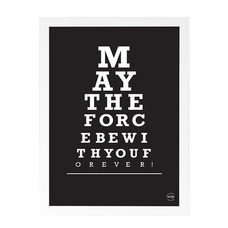 Quadro Decorativo May The Force Star Wars 33x45cm - Cantaki Menor preço em Quadro Decorativo May The Force Star Wars 33x45cm - Cantaki