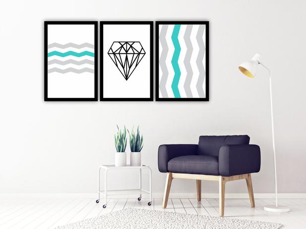 QUADRO DECORATIVO MDF -EST-9- 40x60cm - Dhb Menor preço em QUADRO DECORATIVO MDF -EST-9- 40x60cm - Dhb