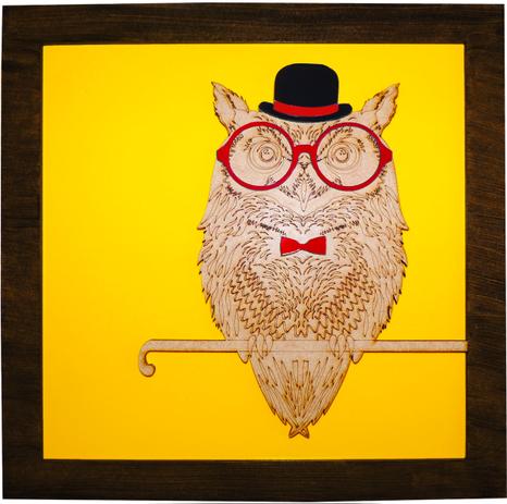 Quadro Decorativo - Modelo Mr Coruja - Me criative é ruim? Quadro Decorativo - Modelo Mr Coruja - Me criative é boa?