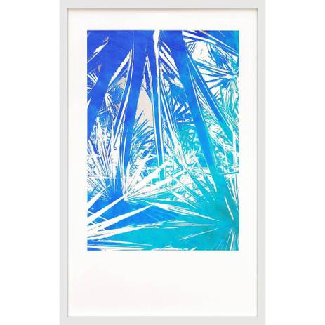 Quadro Decorativo Moderno Folhas de Palmeira com Moldura Branca 70x100cm - Decore pronto Menor preço em Quadro Decorativo Moderno Folhas de Palmeira com Moldura Branca 70x100cm - Decore pronto