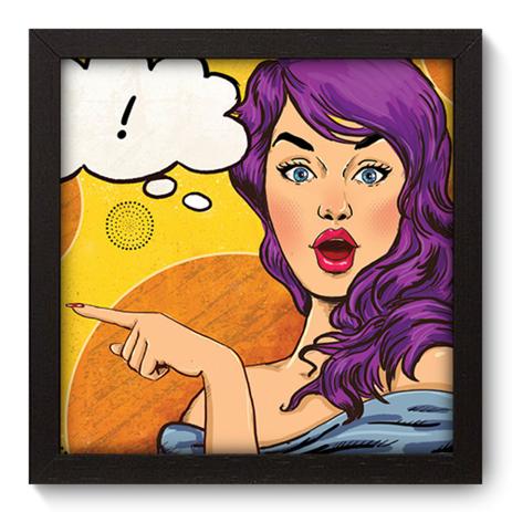 Quadro Decorativo - Mulher Pop Art - 22cm x 22cm - 063qdvp - Allodi é boa?