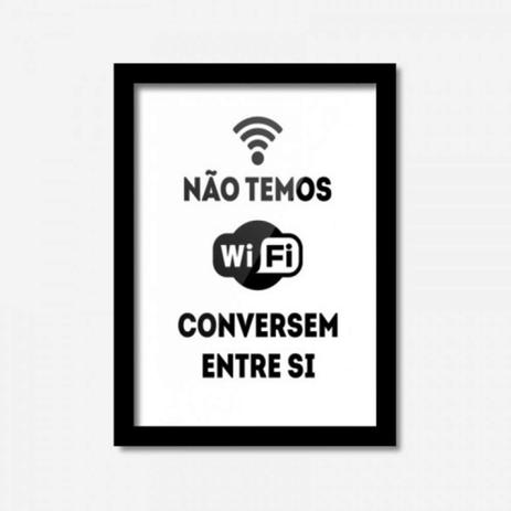 Quadro Decorativo Não Temos Wifi... 45cmx33cm Los Quadros Preto Menor preço em Quadro Decorativo Não Temos Wifi... 45cmx33cm Los Quadros Preto