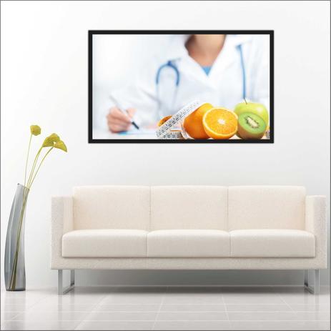 Quadro Decorativo Nutricionista Nutrição Consultórios Com Moldura 1 metro x 60 cm TT01 - Vital Menor preço em Quadro Decorativo Nutricionista Nutrição Consultórios Com Moldura 1 metro x 60 cm TT01 - Vital