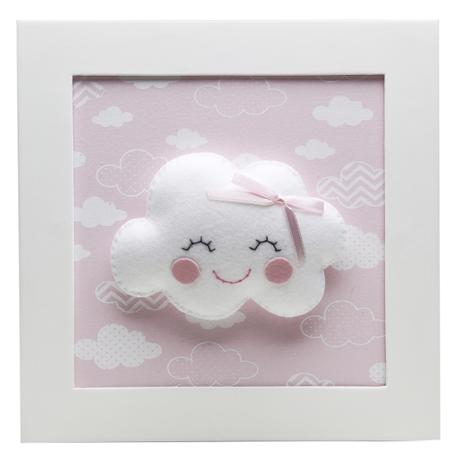 Quadro Decorativo Nuvem Com Carinha Rosa Quarto Bebê Infantil Menina - Potinho de mel Menor preço em Quadro Decorativo Nuvem Com Carinha Rosa Quarto Bebê Infantil Menina - Potinho de mel
