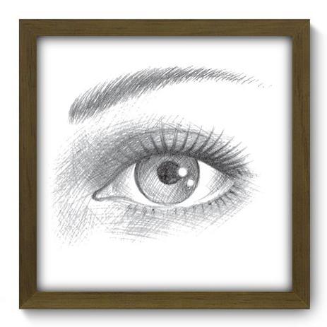 Menor preço em Quadro Decorativo - Olho - 33cm x 33cm - 177qddm - Allodi
