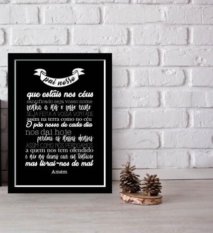 Quadro decorativo - Oração Pai Nosso - Dama arteira Menor preço em Quadro decorativo - Oração Pai Nosso - Dama arteira
