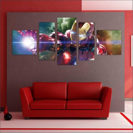 Quadro Decorativo Os Vingadores Avengers Homem De Ferro 5 Peças TT3 - Vital Menor preço em Quadro Decorativo Os Vingadores Avengers Homem De Ferro 5 Peças TT3 - Vital
