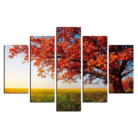 Quadro decorativo paisagem Arvore vermelha para sala em mdf - Rcs decorações é boa?