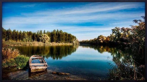 Quadro Decorativo Paisagem Natureza com Barco Abandonado 150x80cm - Decore pronto Menor preço em Quadro Decorativo Paisagem Natureza com Barco Abandonado 150x80cm - Decore pronto