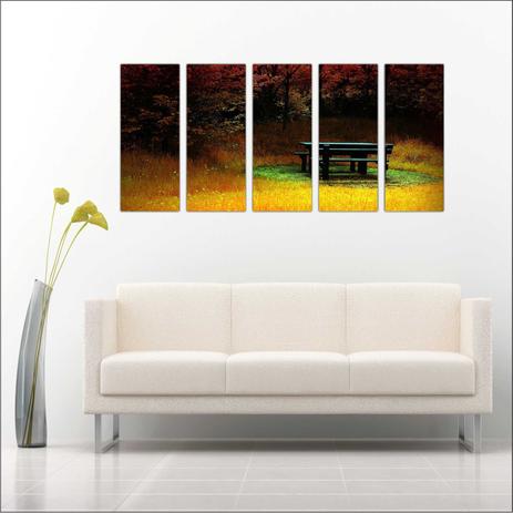 Quadro Decorativo Paisagens Árvores Banco Natureza Com 5 Peças GG2 - Vital quadros do brasil Menor preço em Quadro Decorativo Paisagens Árvores Banco Natureza Com 5 Peças GG2 - Vital quadros do brasil