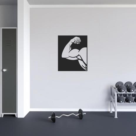 Quadro Decorativo Parede Academia Braço Musculoso 02 60cm - Decoraê Menor preço em Quadro Decorativo Parede Academia Braço Musculoso 02 60cm - Decoraê