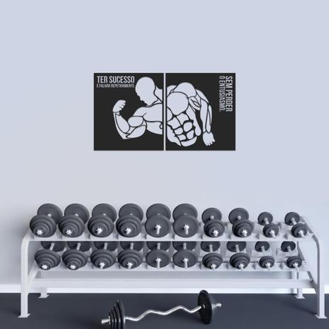 Quadro Decorativo Parede Academia Corpo Musculoso 60cm - Decoraê Menor preço em Quadro Decorativo Parede Academia Corpo Musculoso 60cm - Decoraê