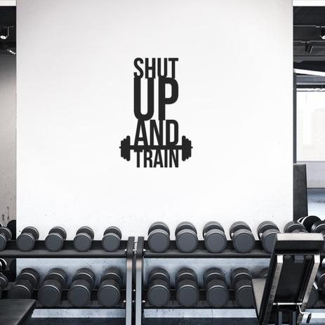 Quadro Decorativo Parede Academia Shut Up And Train 60cm - Decoraê Menor preço em Quadro Decorativo Parede Academia Shut Up And Train 60cm - Decoraê