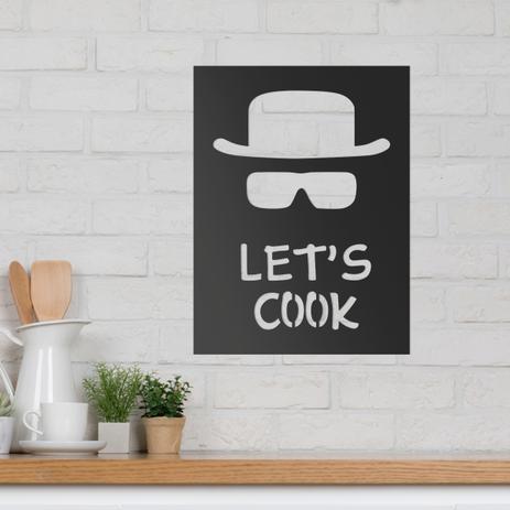 Quadro Decorativo Parede Cozinha Lets Cook 60cm - Decoraê Menor preço em Quadro Decorativo Parede Cozinha Lets Cook 60cm - Decoraê
