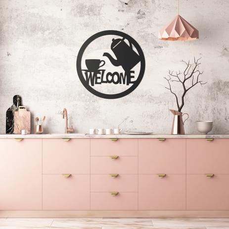 Quadro Decorativo Parede Cozinha Welcome 60cm - Decoraê Menor preço em Quadro Decorativo Parede Cozinha Welcome 60cm - Decoraê