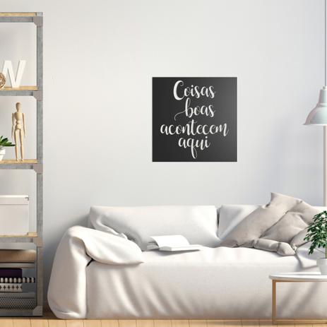 Quadro Decorativo Parede Escritas Coisas Boas Acontecem 60cm - Decoraê Menor preço em Quadro Decorativo Parede Escritas Coisas Boas Acontecem 60cm - Decoraê
