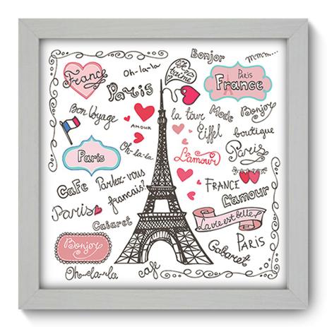 Quadro Decorativo - Paris - 22cm x 22cm - 052qdmb - Allodi Menor preço em Quadro Decorativo - Paris - 22cm x 22cm - 052qdmb - Allodi