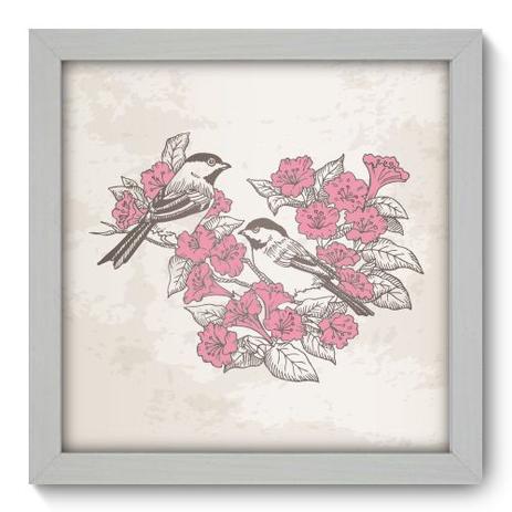 Quadro Decorativo - Pássaros - 22cm x 22cm - 020qdfb - Allodi Menor preço em Quadro Decorativo - Pássaros - 22cm x 22cm - 020qdfb - Allodi