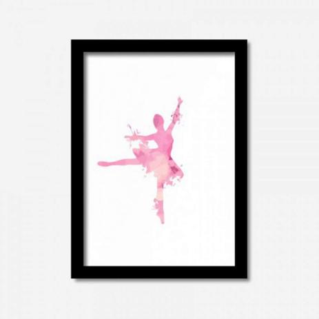 Quadro Decorativo Passos Bailarina 45cmx33cm Los Quadros Preto Menor preço em Quadro Decorativo Passos Bailarina 45cmx33cm Los Quadros Preto