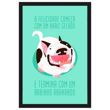 Quadro Decorativo Pet Cachorro com Frase e Moldura Preta 40x60cm - Decore pronto Menor preço em Quadro Decorativo Pet Cachorro com Frase e Moldura Preta 40x60cm - Decore pronto