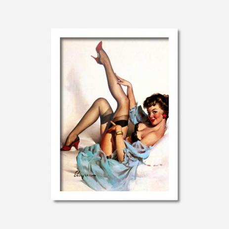 Quadro Decorativo Pinup Meia Calça Los Quadros Branco é boa?
