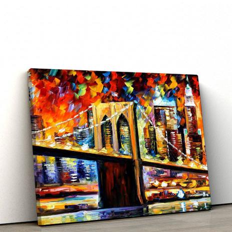 Quadro Decorativo Ponte do Brooklyn 60x90cm Sala ou Quarto - Artplex Menor preço em Quadro Decorativo Ponte do Brooklyn 60x90cm Sala ou Quarto - Artplex