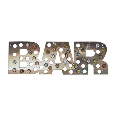 Quadro Decorativo Porta Tampinhas MDF Caneca 25x75 BAR - D'Rossi Menor preço em Quadro Decorativo Porta Tampinhas MDF Caneca 25x75 BAR - D'Rossi