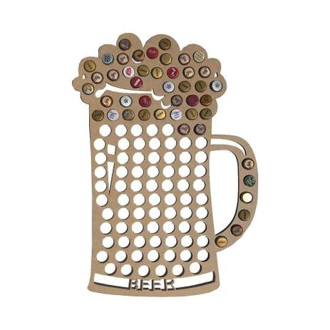 Quadro Decorativo Porta Tampinhas MDF Cru 64x45 Caneca Chopp - DRossi Menor preço em Quadro Decorativo Porta Tampinhas MDF Cru 64x45 Caneca Chopp - DRossi