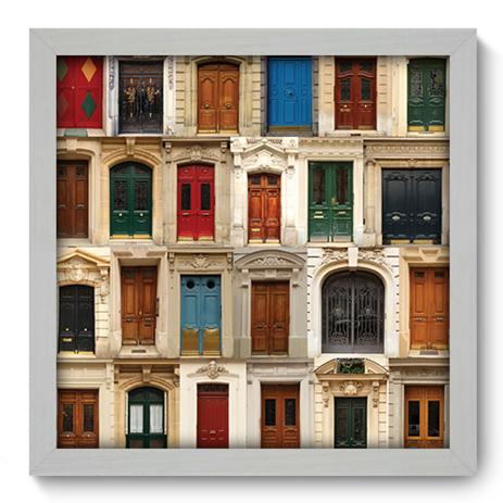 Quadro Decorativo - Portas - 33cm x 33cm - 031qdub - Allodi é boa?