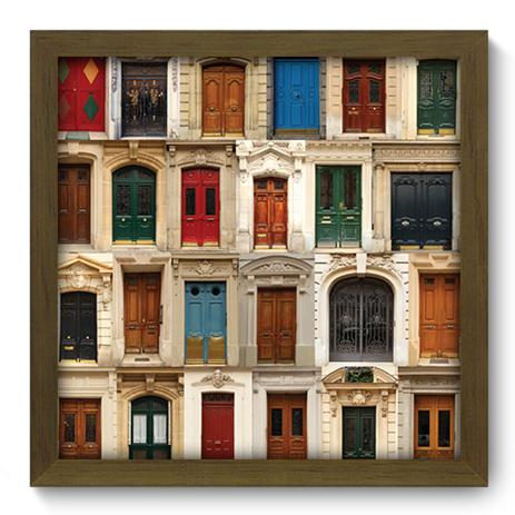 Quadro Decorativo - Portas - 33cm x 33cm - 031qdum - Allodi Menor preço em Quadro Decorativo - Portas - 33cm x 33cm - 031qdum - Allodi