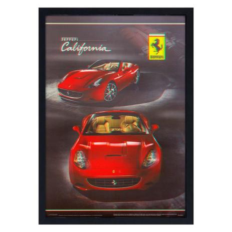 Quadro Decorativo Poster 3D Ferrari California Vermelha 50x70cm - Decore pronto Menor preço em Quadro Decorativo Poster 3D Ferrari California Vermelha 50x70cm - Decore pronto