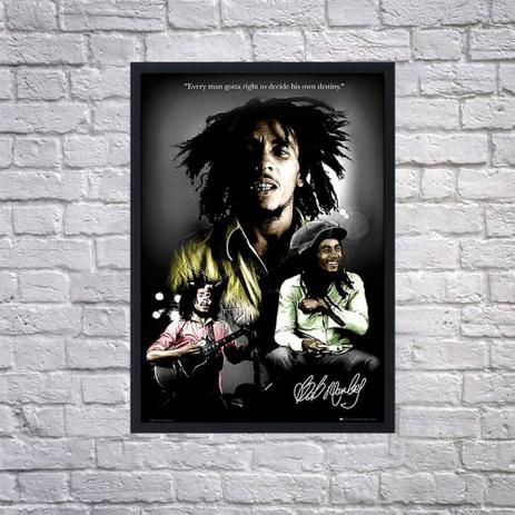 Quadro Decorativo Poster Bob Marley sem Vidro 60x90cm - Decore pronto Menor preço em Quadro Decorativo Poster Bob Marley sem Vidro 60x90cm - Decore pronto