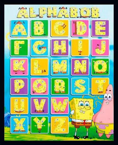 Quadro Decorativo Poster com Moldura Alfabeto Bob Esponja 40x50cm - Decore pronto Menor preço em Quadro Decorativo Poster com Moldura Alfabeto Bob Esponja 40x50cm - Decore pronto