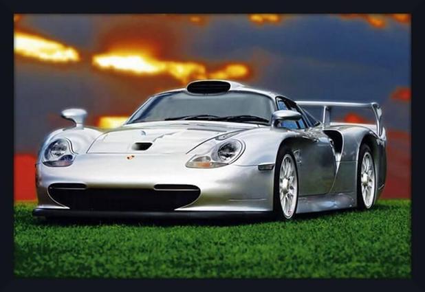 Quadro Decorativo Poster com Moldura Carro Esportivo Porsche com Vidro 94x64cm - Decore pronto Menor preço em Quadro Decorativo Poster com Moldura Carro Esportivo Porsche com Vidro 94x64cm - Decore pronto