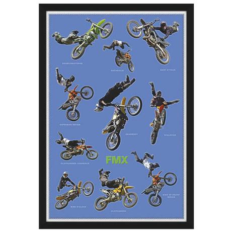 Quadro Decorativo Poster com Moldura FMX Motocross 60x90cm - Decore pronto Menor preço em Quadro Decorativo Poster com Moldura FMX Motocross 60x90cm - Decore pronto