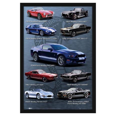 Quadro Decorativo Poster com Moldura Modelos do Carro Ford Shelby 60x90cm - Decore pronto Menor preço em Quadro Decorativo Poster com Moldura Modelos do Carro Ford Shelby 60x90cm - Decore pronto