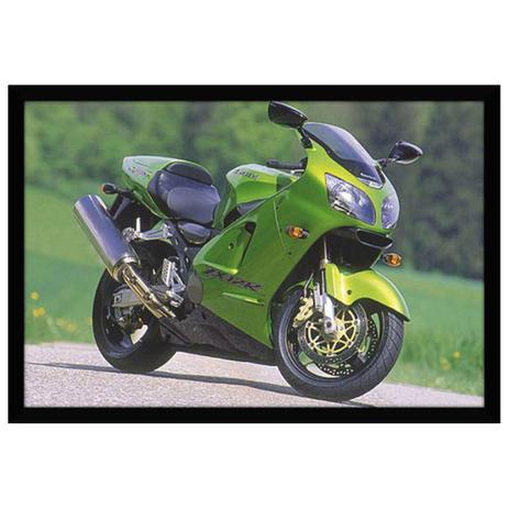 Quadro Decorativo Poster com Moldura Moto Esportiva Kawasaki ZX12R 94x64cm - Decore pronto Menor preço em Quadro Decorativo Poster com Moldura Moto Esportiva Kawasaki ZX12R 94x64cm - Decore pronto