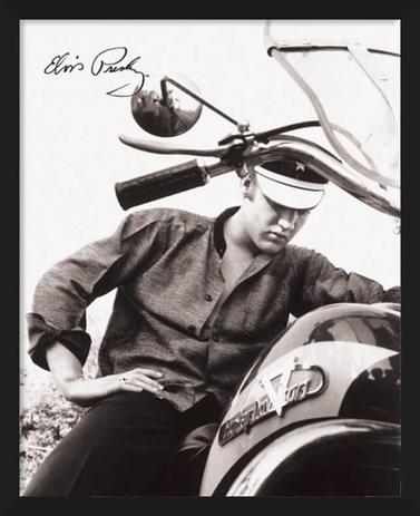 Quadro Decorativo Poster Elvis Presley e Sua Moto s/ Vidro 40x50cm - Decore pronto Menor preço em Quadro Decorativo Poster Elvis Presley e Sua Moto s/ Vidro 40x50cm - Decore pronto